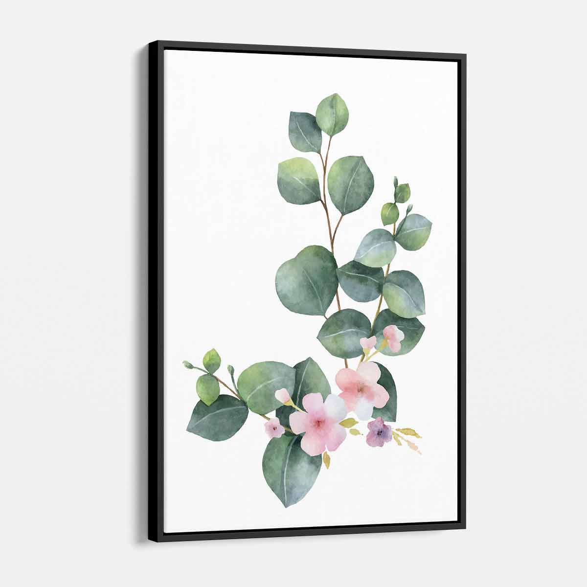 Green Watercolor Bouquet Wall Art Canvas Print - Modern Floral Home Decor for Living Room, Bedroom & Office