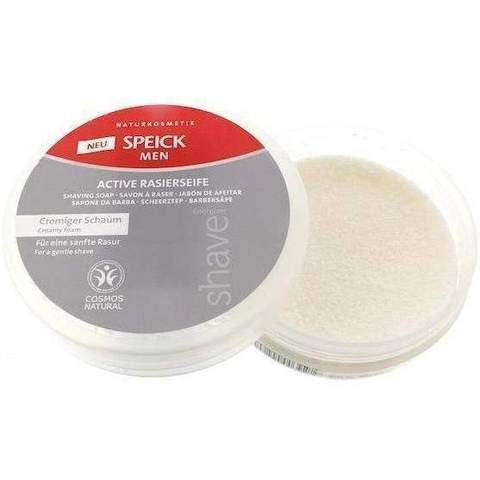 Speick Men's Active Shaving Soap in Bowl - Natural Lather for Smooth Shaving - Perfect for Daily Grooming & Travel Shaving Kits