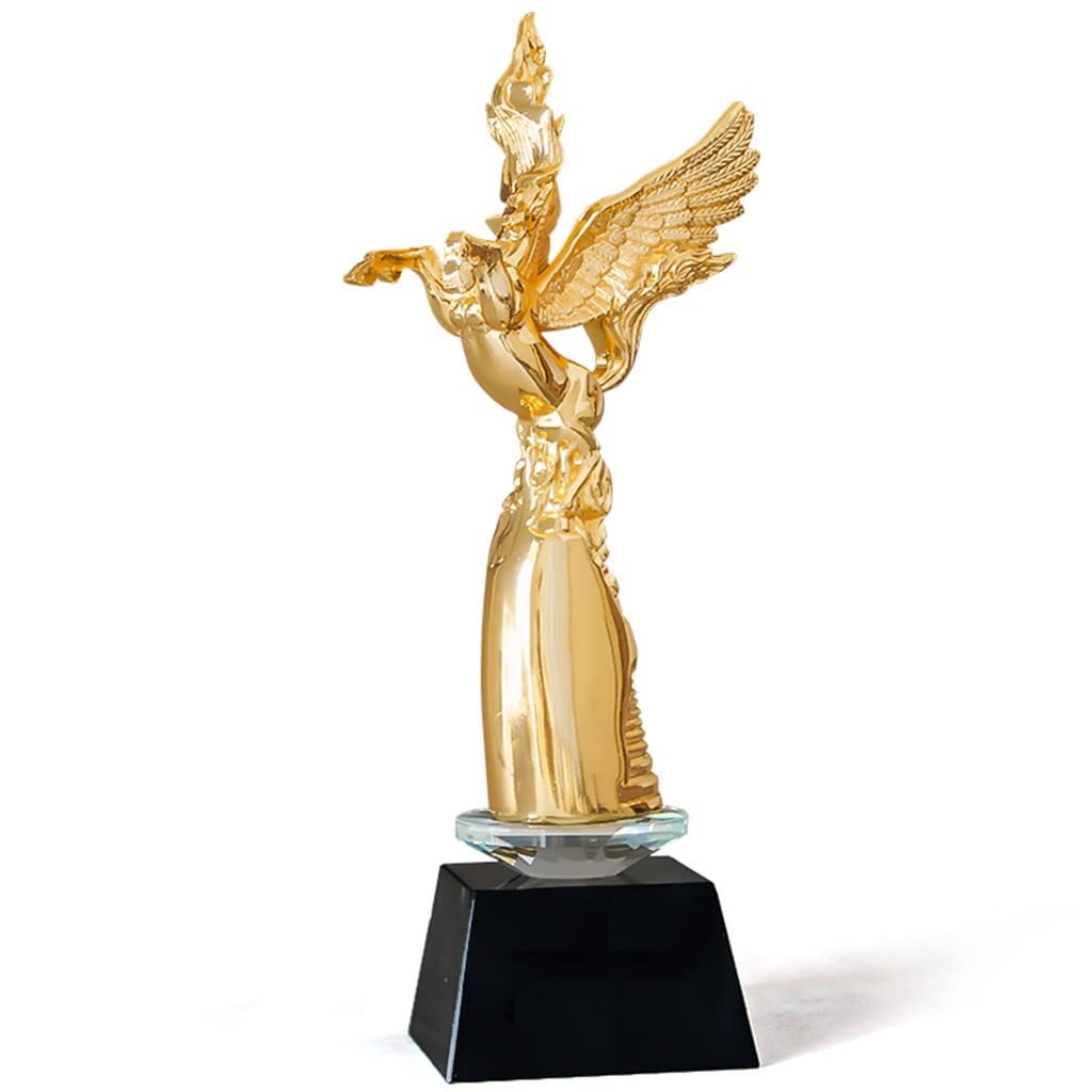 BOFANGSM Golden Horse Resin Trophy Cup - Custom Engraved Award for Dad, Competition & Evening Ceremony | High-End Glory Trophy for Sports, Business & Retirement Gifts