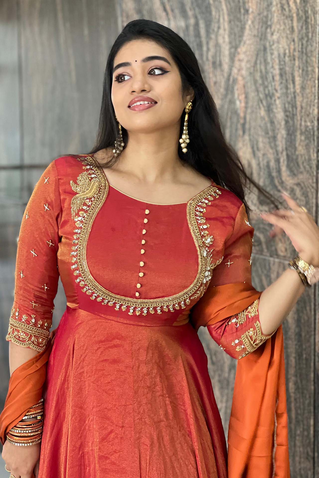 DD483 Nisha Designer Wear Anarkali - Elegant Indian Kurti for Women | Perfect for Festivals, Weddings & Special Occasions