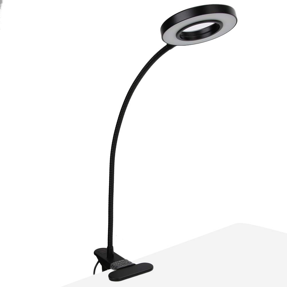 Dioche Clip-On LED Desk Lamp for Tattoo, Makeup, Reading & Nail Art - USB Portable Light for Eyebrow, Eyelash Extensions & Night Use - Perfect for Home, Salon & Travel Lighting Needs