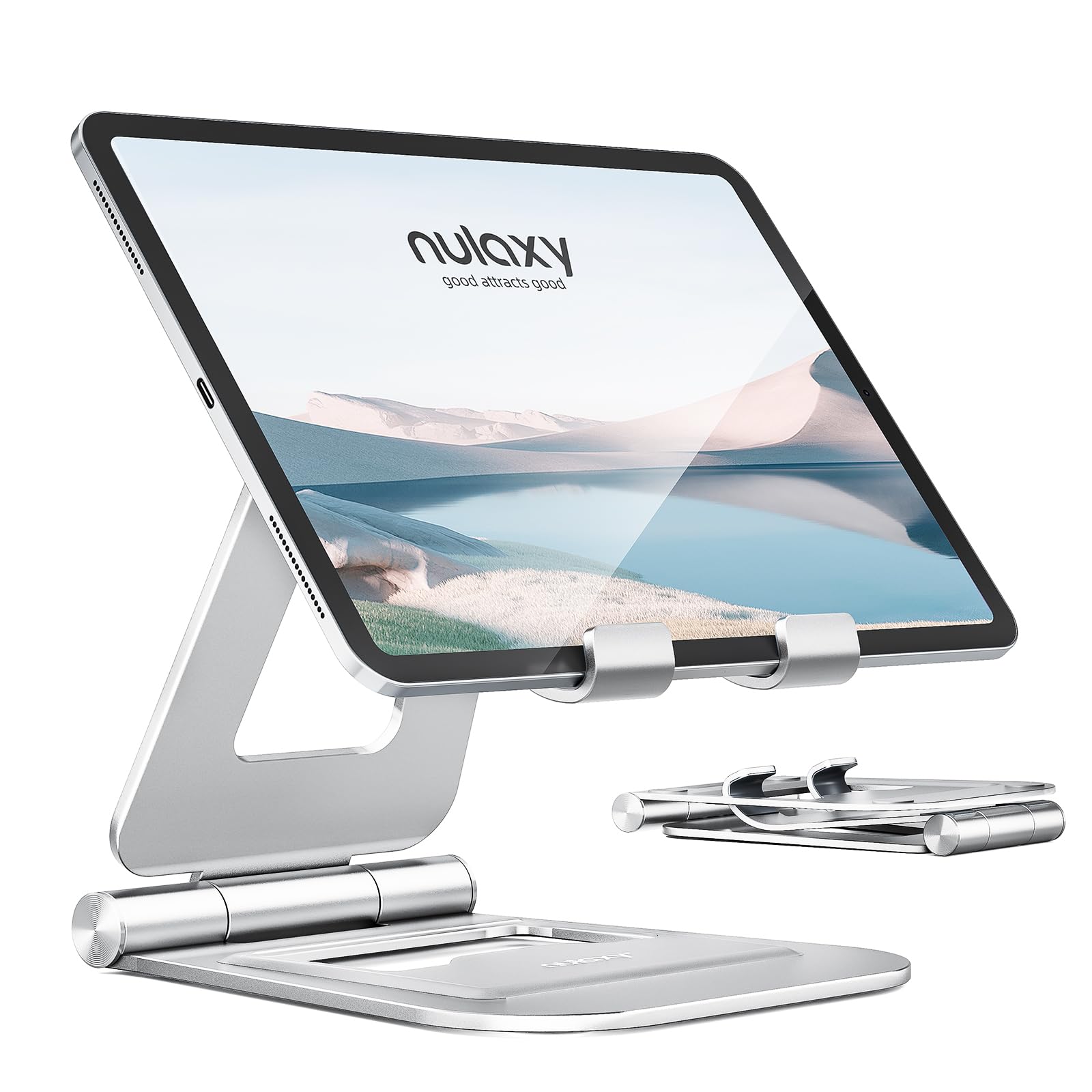 Nulaxy A5 Adjustable Foldable Tablet Stand Holder for iPad Pro 11/12.9, iPad Air 4/Mini, iPhone, Kindle, Nintendo Switch & 4-11