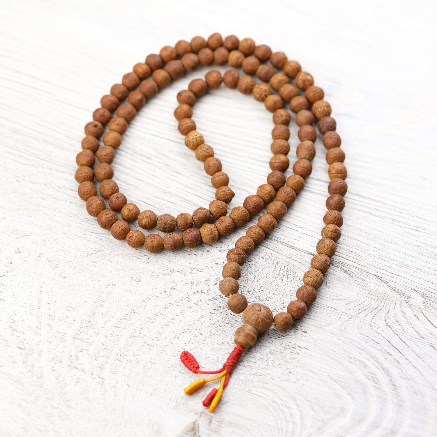 Authentic Antique Boudhanath Bodhi Mala Prayer Beads - 108 Buddhist Meditation Mala for Yoga, Mindfulness & Spiritual Practice