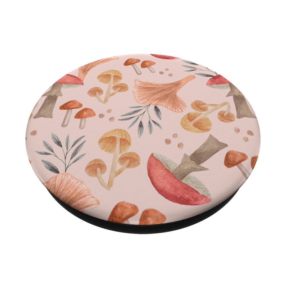 Mushroom Pattern Phone Grip Stand with Adhesive - PopSockets PopGrip for iPhone Samsung Galaxy - Perfect for Gaming, Selfies & Hands-Free Use