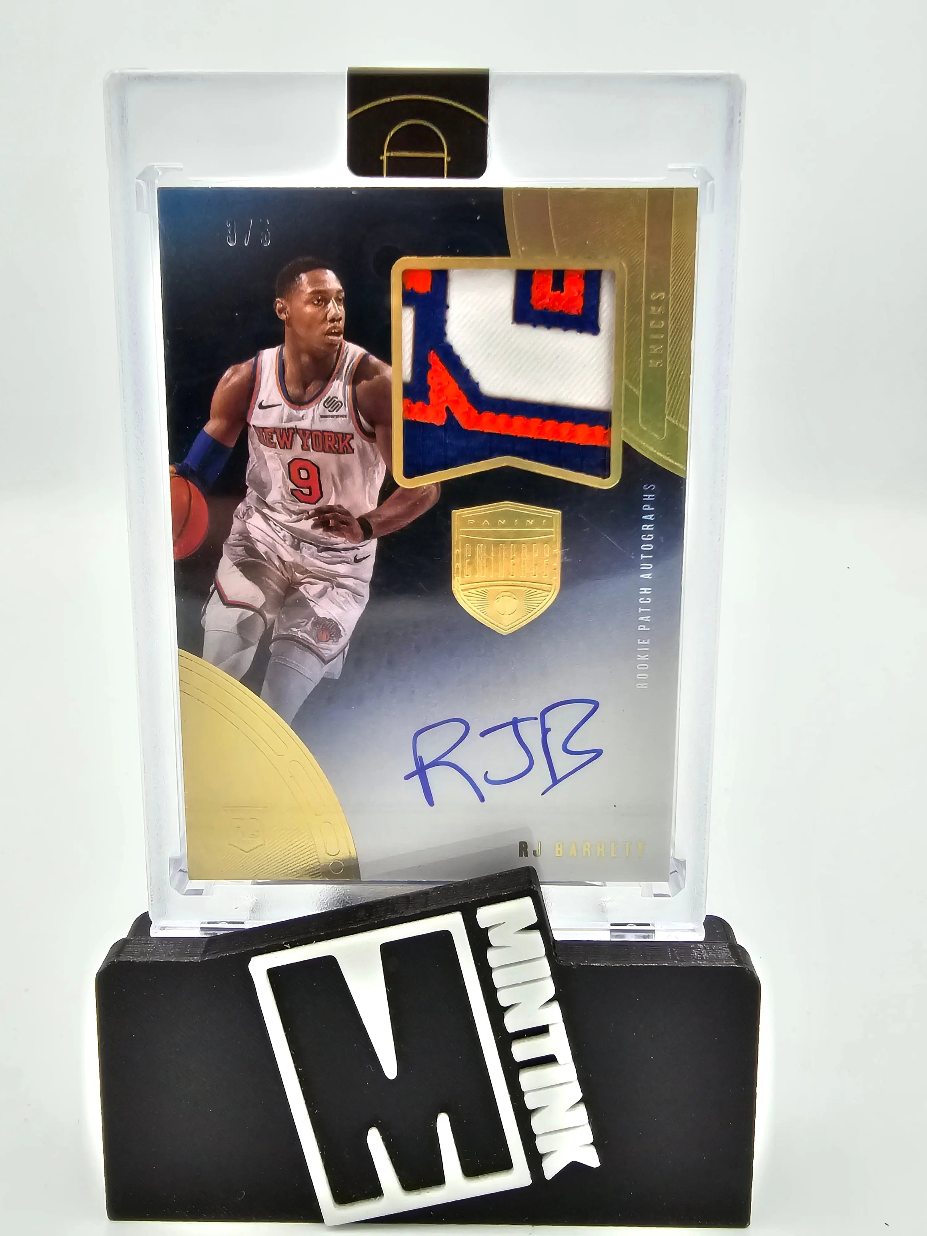 2019-20 Panini Eminence Basketball RJ Barrett Gold Foil RPA 3/5 #RPA - Rare Collectible Card for Basketball Fans & Card Collectors - Perfect for Display, Investment, and Trading