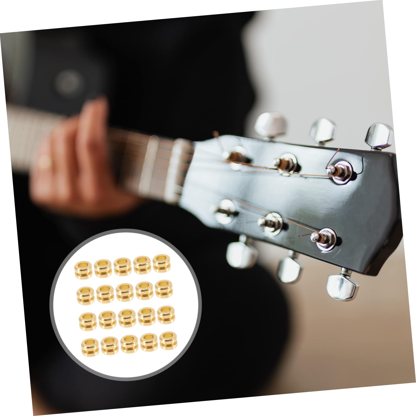 SUPVOX 100pcs Guitar Tail Beads - Metal Tail Parts & Guitar Accessories for Folk Guitar String Replacement - Durable Guitar Components for String Repair & Maintenance - Perfect for Musicians & Guitar Enthusiasts
