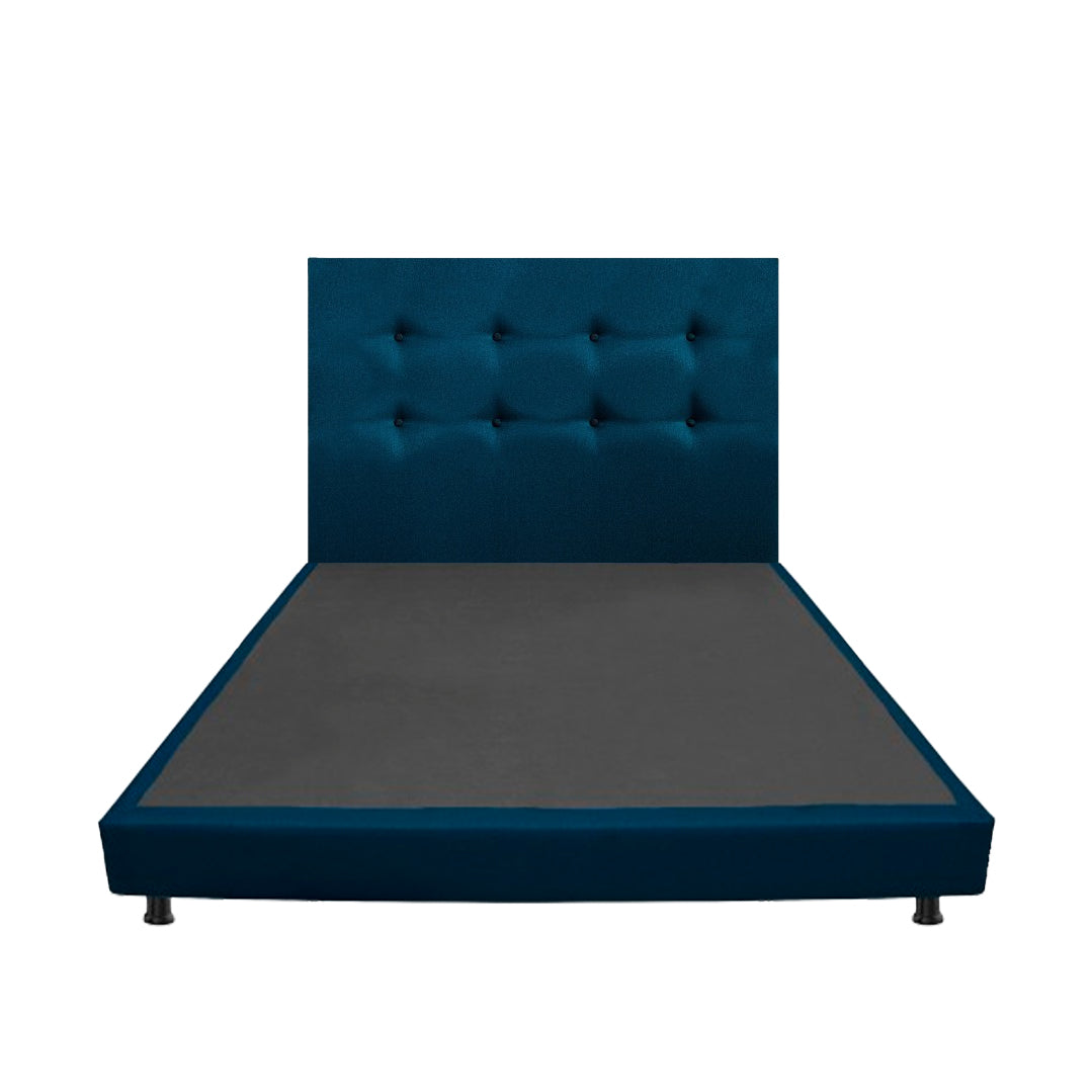 Blue Dublin Bed Frame with Headboard 120x190cm - Sturdy Legs for Enhanced Support | Perfect for Modern Bedrooms, Guest Rooms & Small Spaces