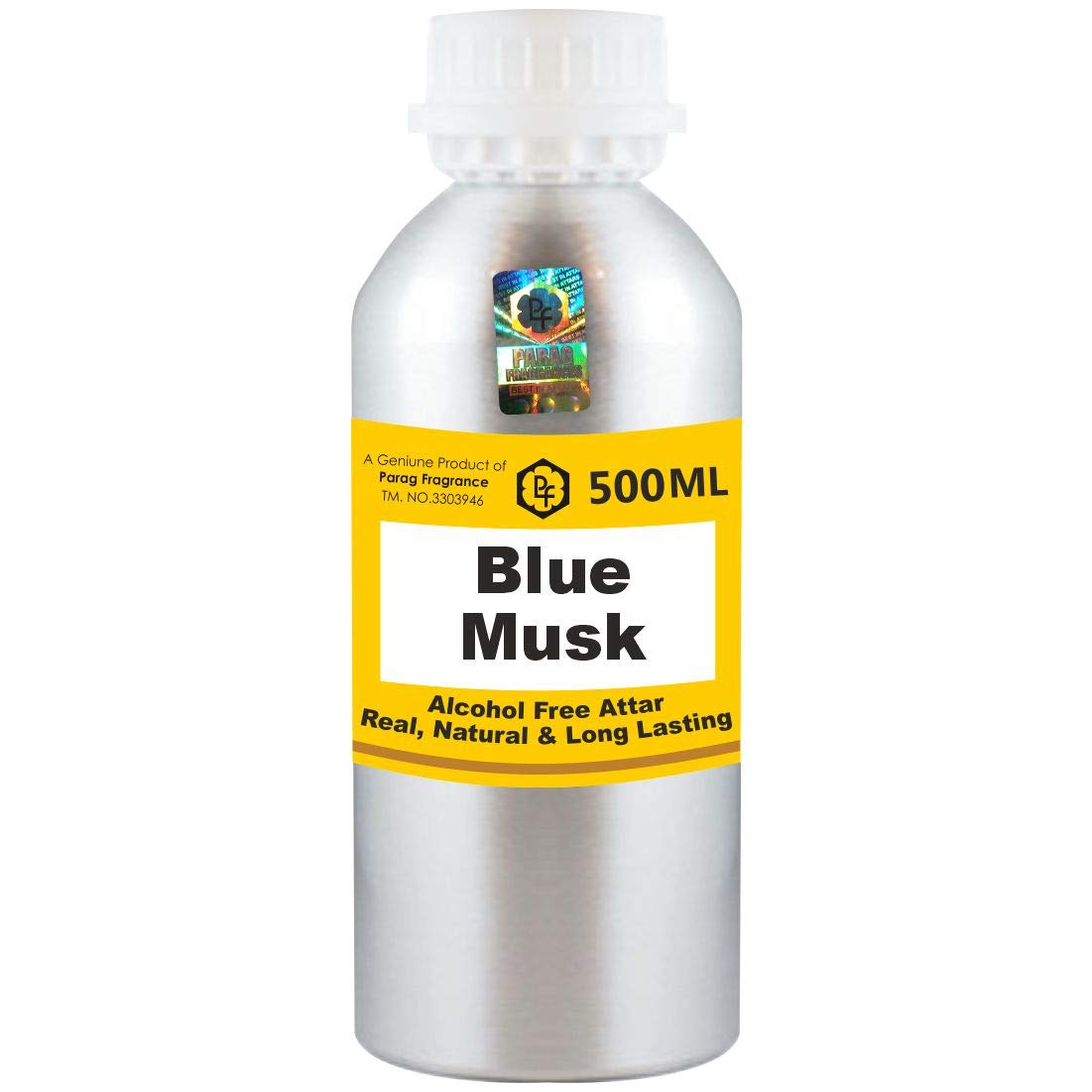 Premium Blue Musk Attar 500ml - Alcohol-Free Long Lasting Fragrance Oil for Men & Women | Wholesale Perfume Oil | Religious & Daily Use | World's Best Itra Scent for Home, Office & Special Occasions