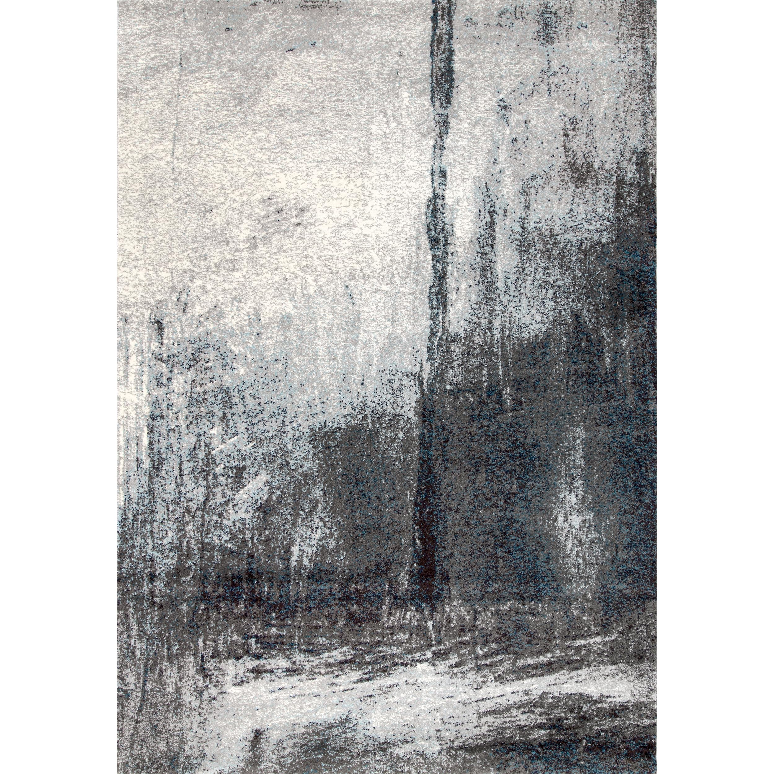 nuLOOM Noreen Abstract Area Rug 4x6 Feet, Modern Gray Bohemian Rug for Living Room, Bedroom & Office Decor