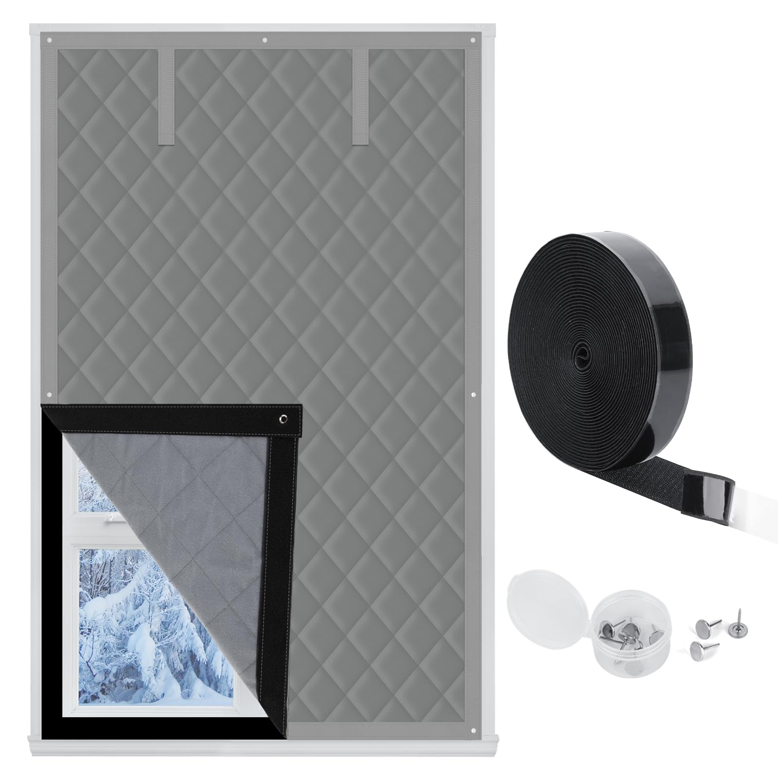 Thermal Window Insulation Kit 26x38 Inch - Winter Warmth for 24x36 Windows