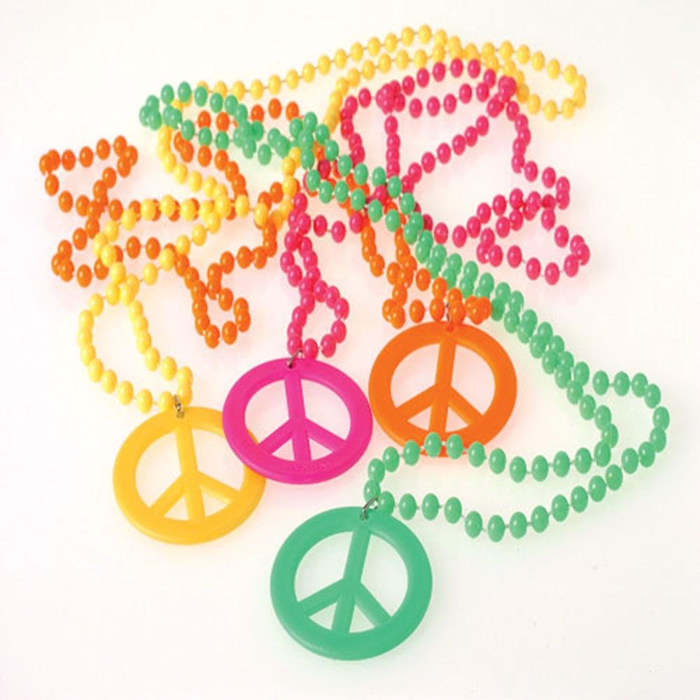 Peace Sign Necklaces for Women & Men - Trendy Hippie Jewelry for Costume & Everyday Wear - Perfect for Music Festivals, Parties & Boho Fashion