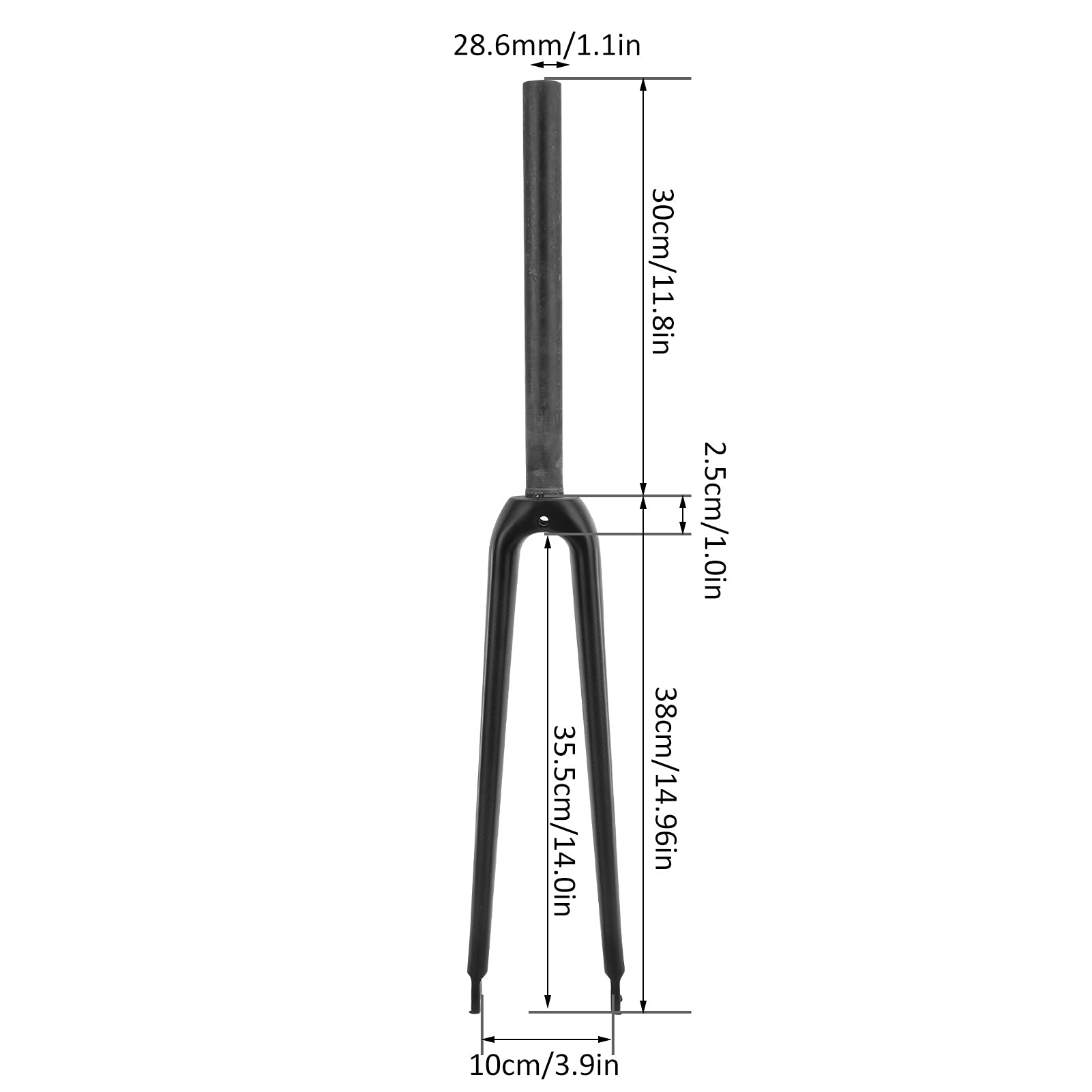 VBESTLIFE 700C Carbon Fiber Road Bike Front Fork - Lightweight 3K Matte Finish, C Brake Compatible, Straight Tube with Quick Release - Perfect for Road Cycling, Racing & Commuting