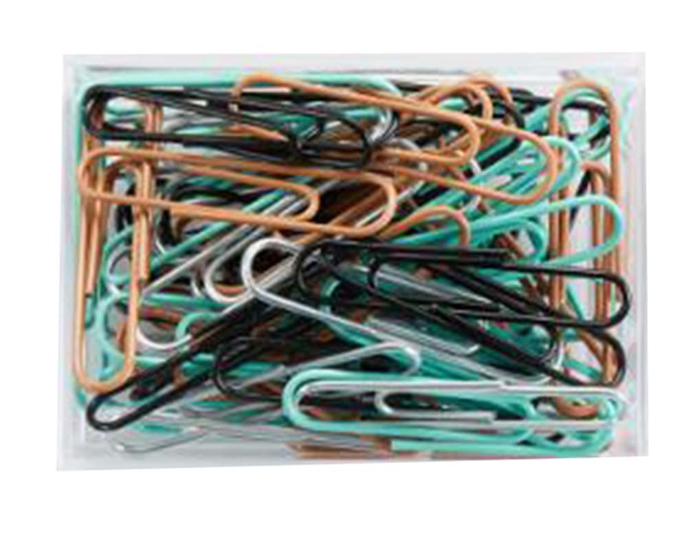 70 Pieces Colorful Paper Clips - 50mm Assorted Colored Stationery Clips for Office, School, Crafting and Organizing Documents