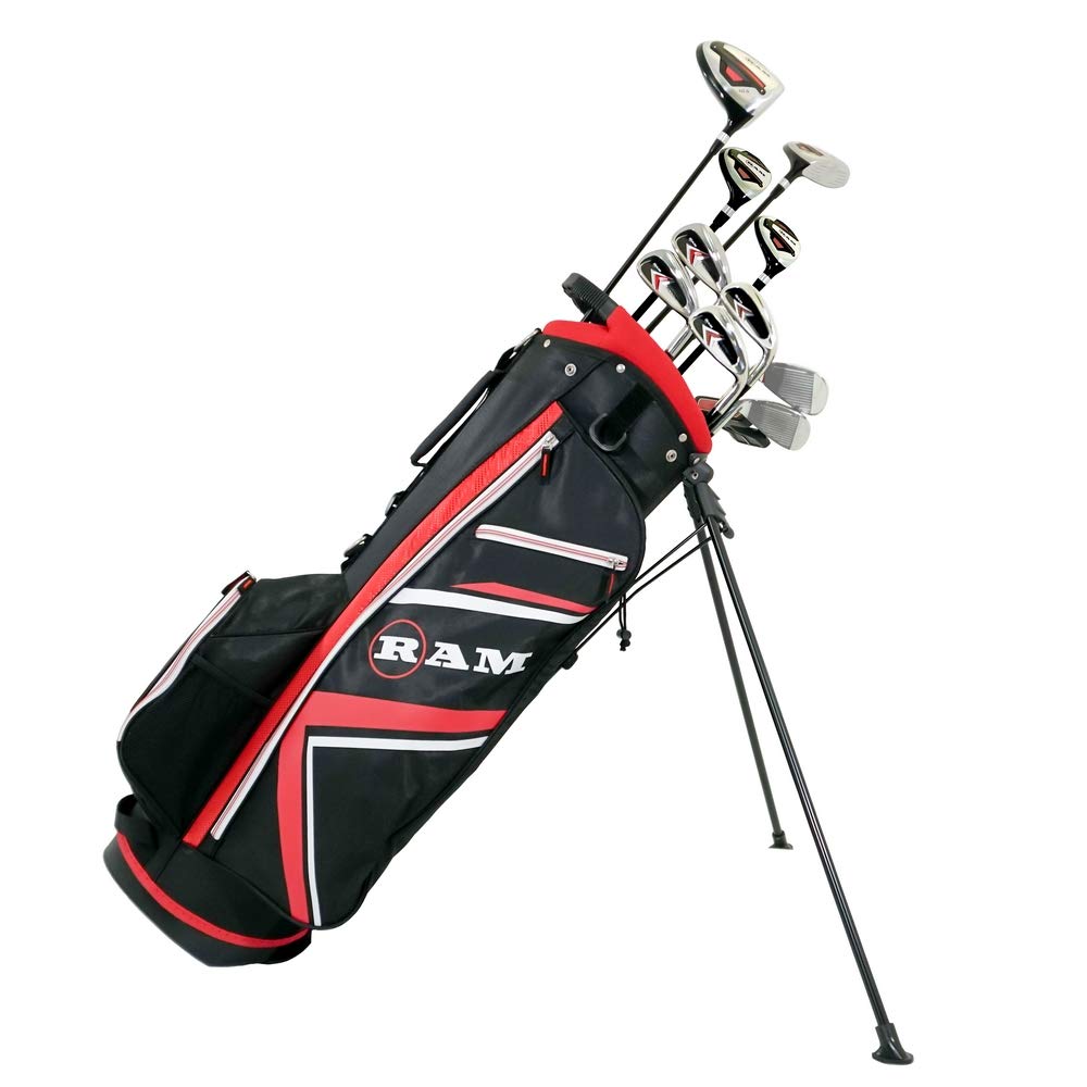 RAM Golf Accubar Plus Right Hand Clubs Set - Graphite Shaft Woods & Stainless Steel Irons for Improved Swing and Accuracy on the Course