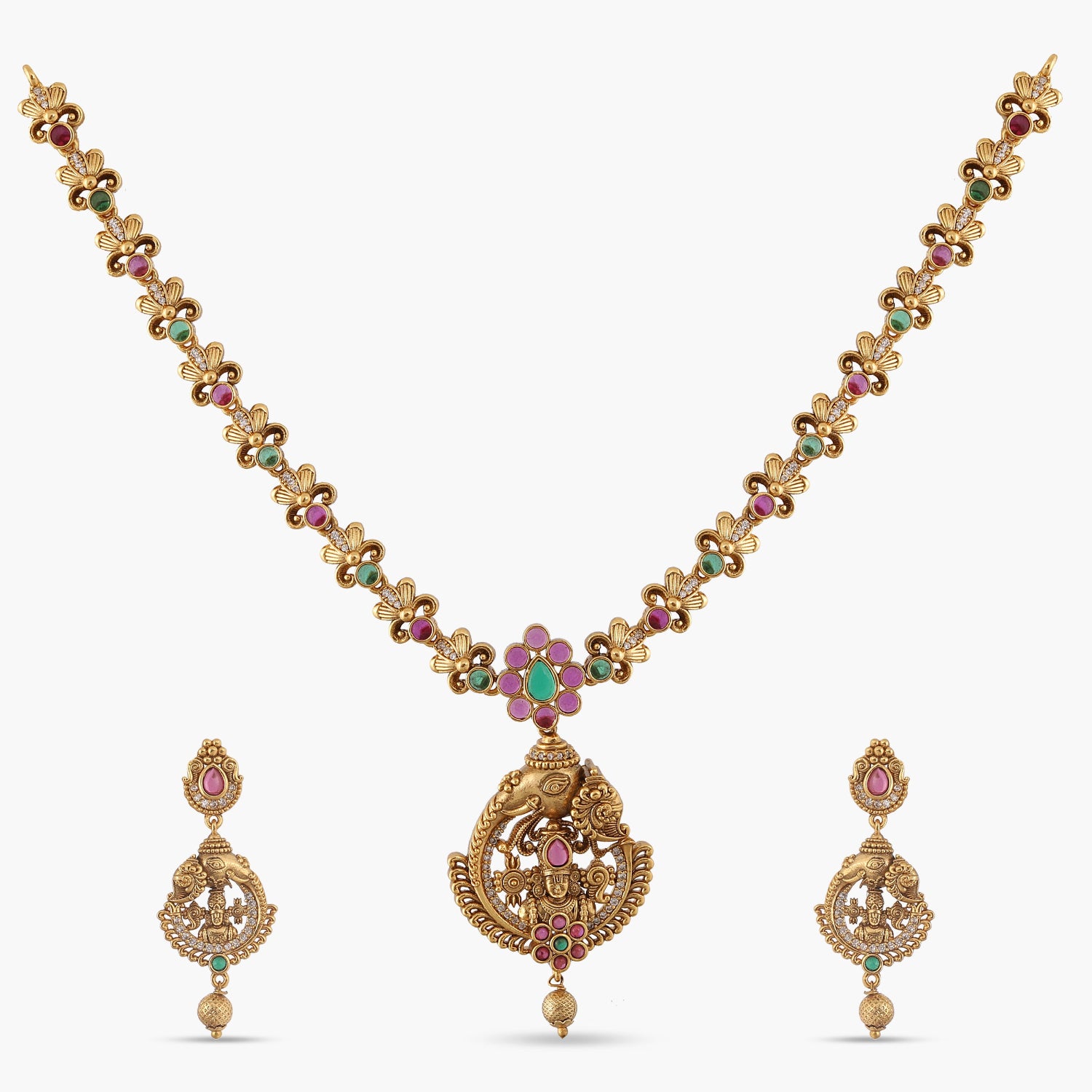 Antique Necklace Set for Women - Vintage Jewelry with Elegant Design - Perfect for Weddings, Parties & Special Occasions