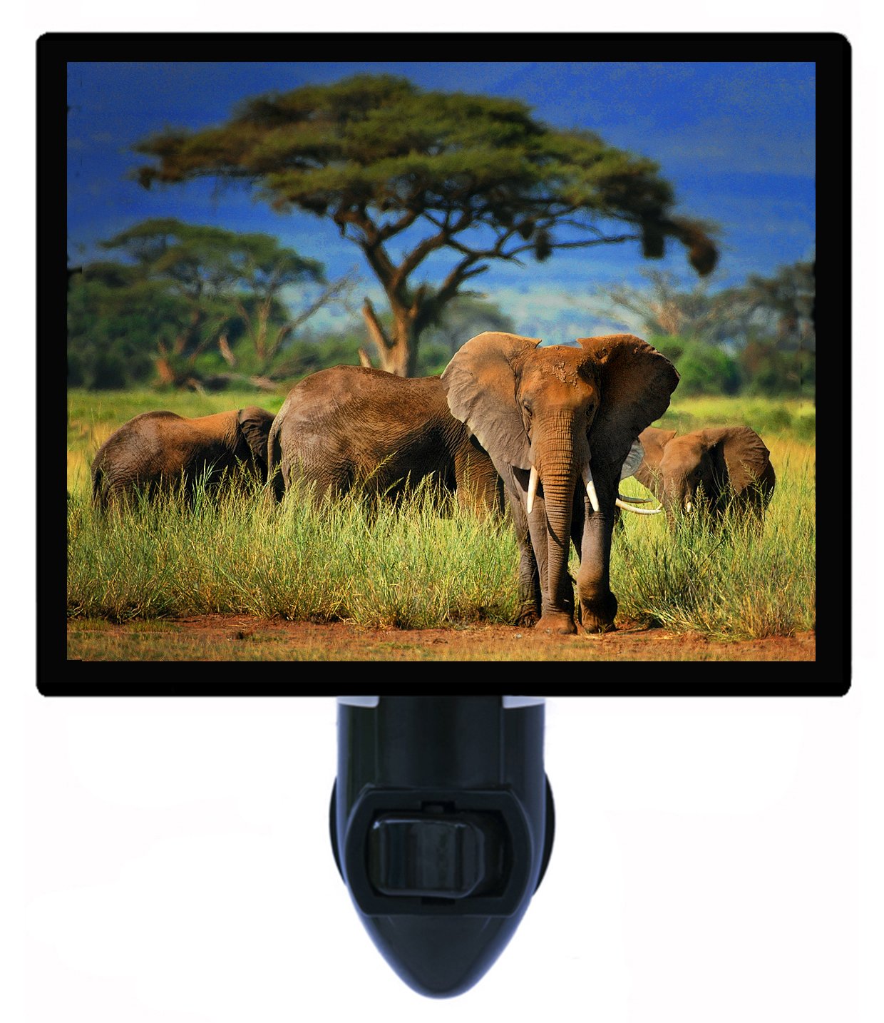 Elephant Night Light - Wild African Animals LED Night Lamp for Kids Room, Nursery, Bedroom | Soothing Nightlight for Sleep, Baby Shower Gift & Home Decor