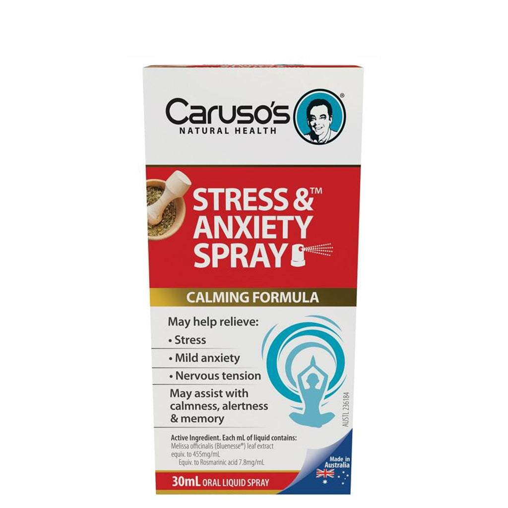Caruso's Stress & Anxiety Relief Spray - Natural Calming Aid for Relaxation & Sleep Support | Perfect for Work, Travel & Daily Stress Management
