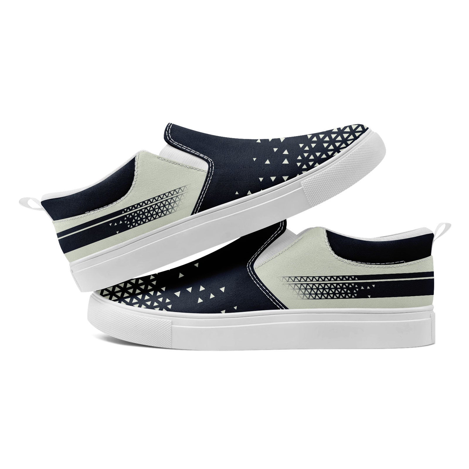 Custom Personalized Slip-On Canvas Sneakers for Men & Women - Comfortable Handmade Shoes FN071 E023042 (Perfect for Casual Wear, Travel & Everyday Fashion)