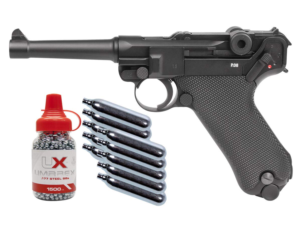 Legends Blowback P08 CO2 Pistol Kit - Full Metal Air Pistol for Target Shooting & Airsoft Training | Realistic Replica for Collectors & Enthusiasts