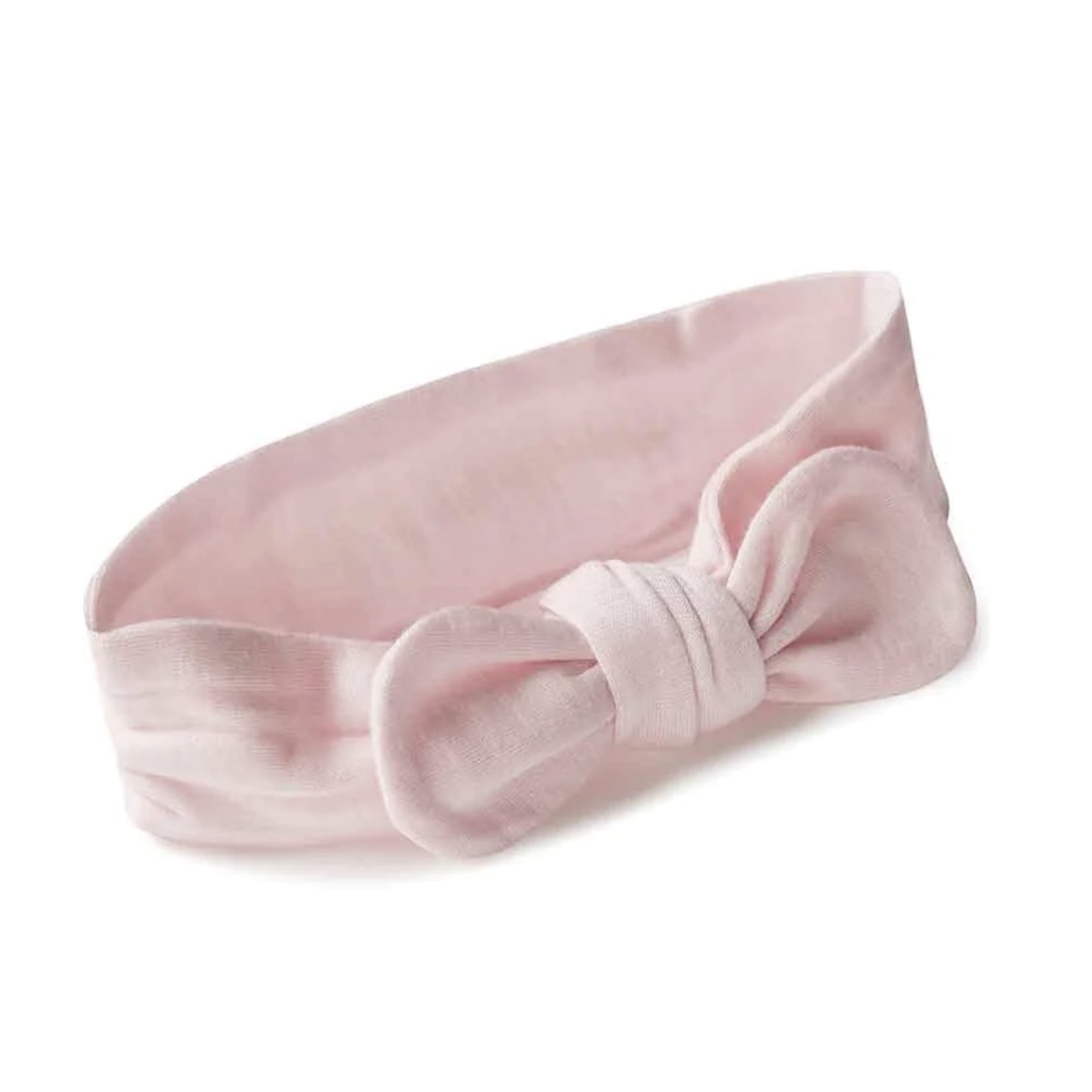 Snuggle Hunny Organic Top Knot Headband for Women - Soft Stretchy Hair Band for Yoga, Workouts, and Everyday Comfort in Blush Pink