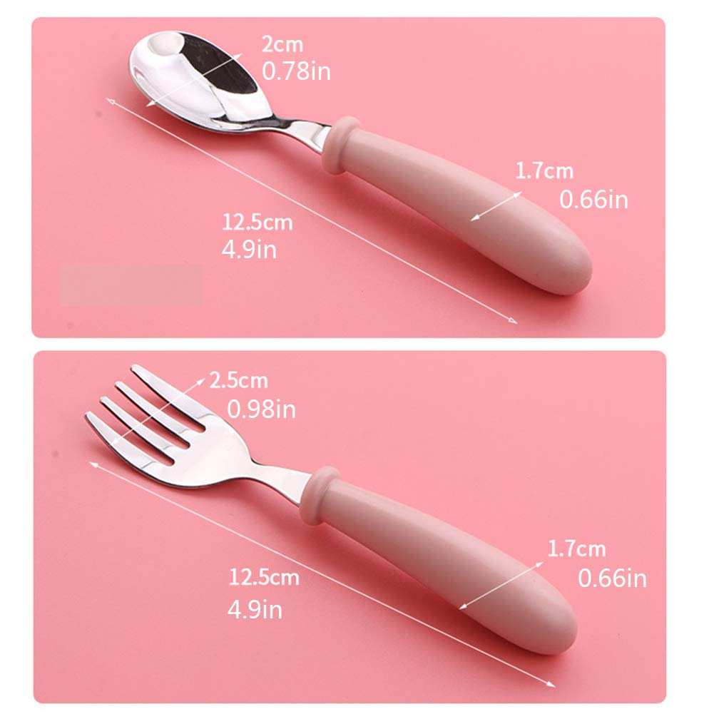 **Baby Fork and Spoon Set - 3-Piece Toddler Utensils for Self Feeding with Travel Case | Safe & Durable Kids Tableware for Home, Kitchen & On-the-Go Meals**    *(Use Case: Perfect for toddlers learning to self-feed, travel-friendly meals, and everyday home or daycare use.)*