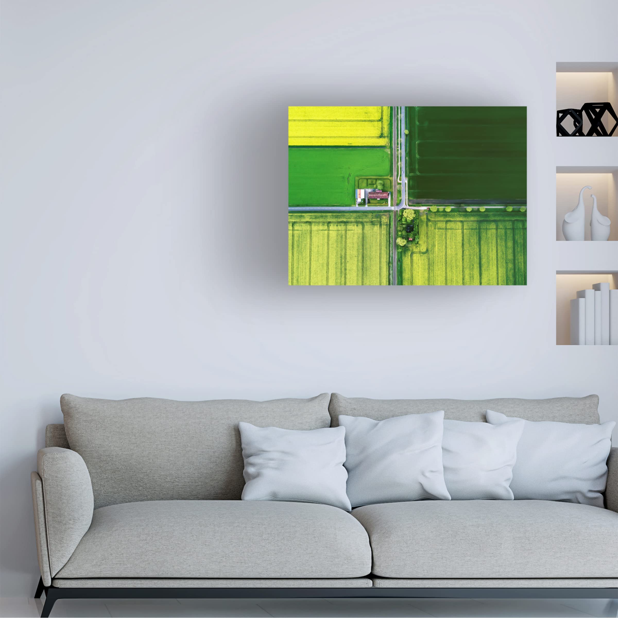 Zhou Chengzhou 'Eye Of The Sky' Canvas Wall Art - Modern Abstract Landscape Painting for Living Room, Bedroom & Office Decor