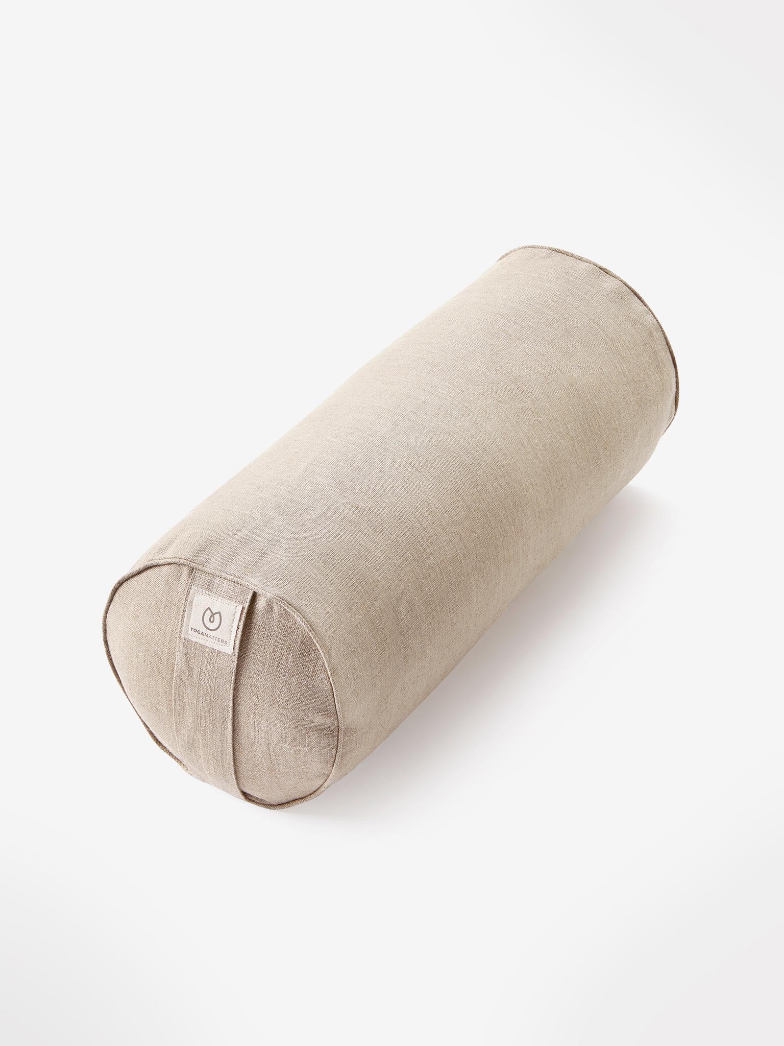 Yogamatters Organic Hemp Round Bolster Pillow - Yoga Meditation Support for Back, Neck & Spine Relief - Perfect for Home, Studio & Travel Use