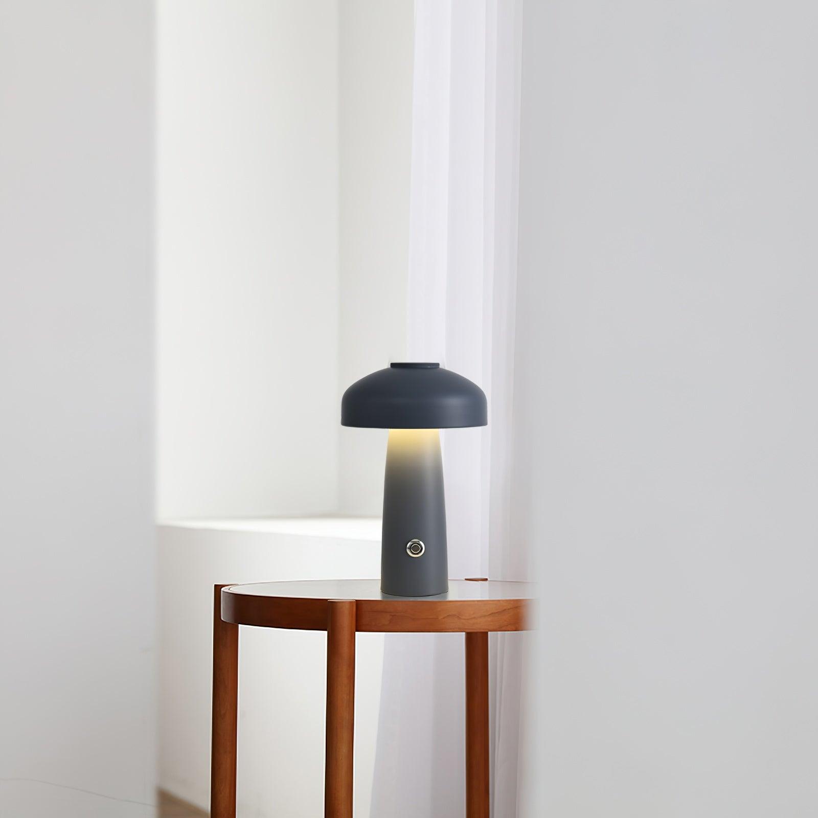 Leon Mushroom Rechargeable LED Table Lamp with Built-in Battery - Perfect for Bedroom, Living Room, and Office Decor
