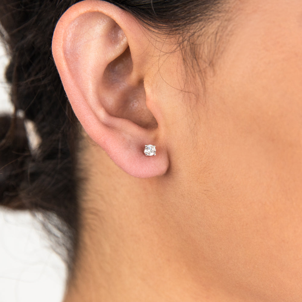 9ct Yellow Gold 1/3 Carat Diamond Stud Earrings for Women - Dainty Everyday Jewelry Gift for Anniversary, Birthday & Special Occasions