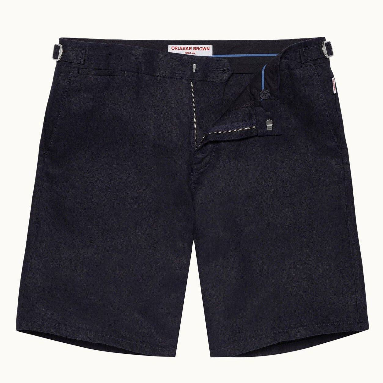 Navy Norwich Mid Length Linen Shorts for Men - Comfortable Summer Casual Wear - Perfect for Beach, Vacation and Outdoor Activities