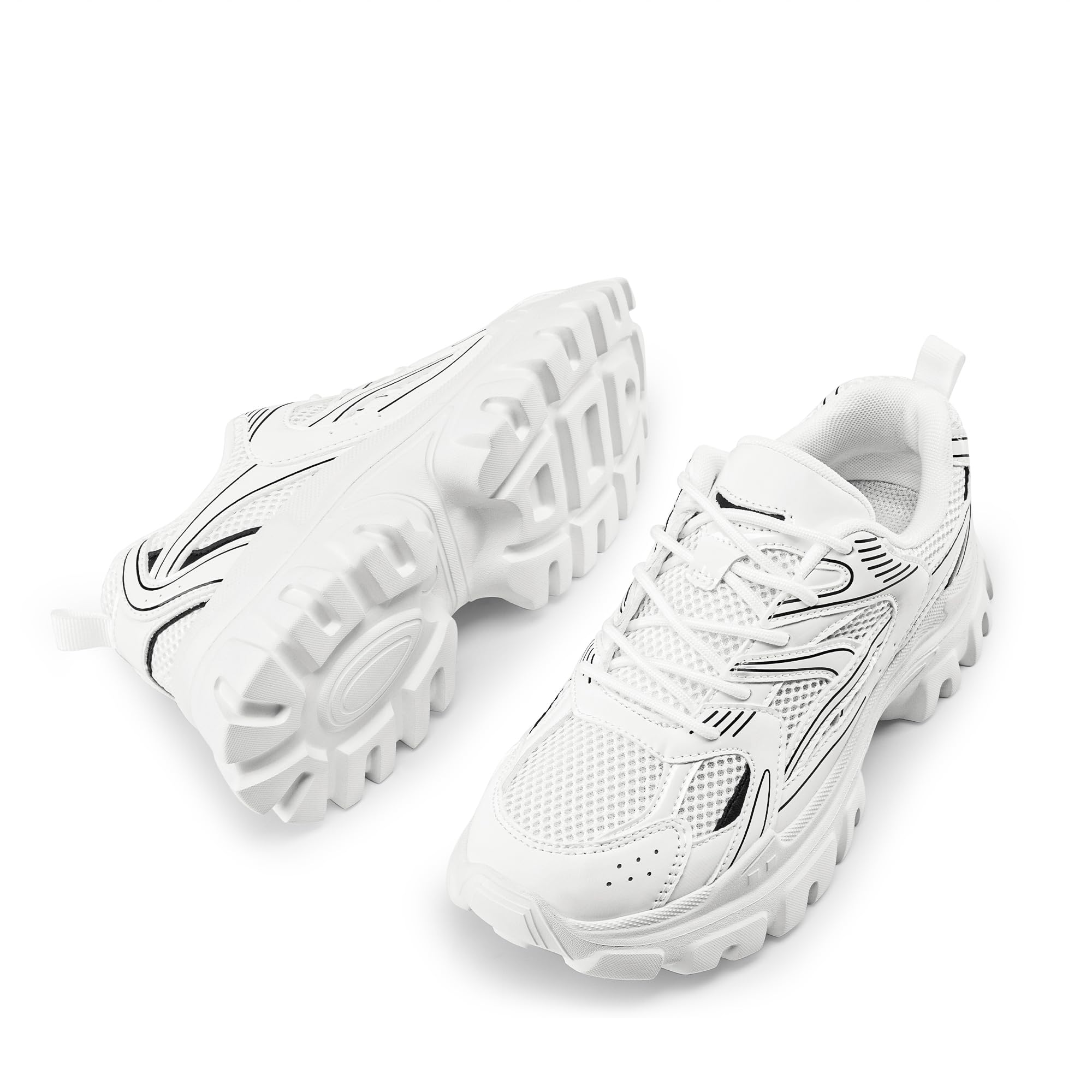 **DREAM PAIRS Women's Chunky Platform Sneakers - Y2K Retro Fashion Lace-Up Comfortable Walking Shoes for Casual Outfits & Street Style**    *(Perfect for Daily Wear, Shopping, Travel & Trendy Street Fashion Looks)*