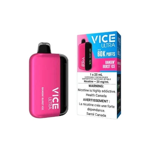 VICE ULTRA 60K Disposable Vape - 60000 Puffs & 25mL E-Liquid Capacity - Long-Lasting Rechargeable Vape Pen for Travel, Work & Outdoor Activities