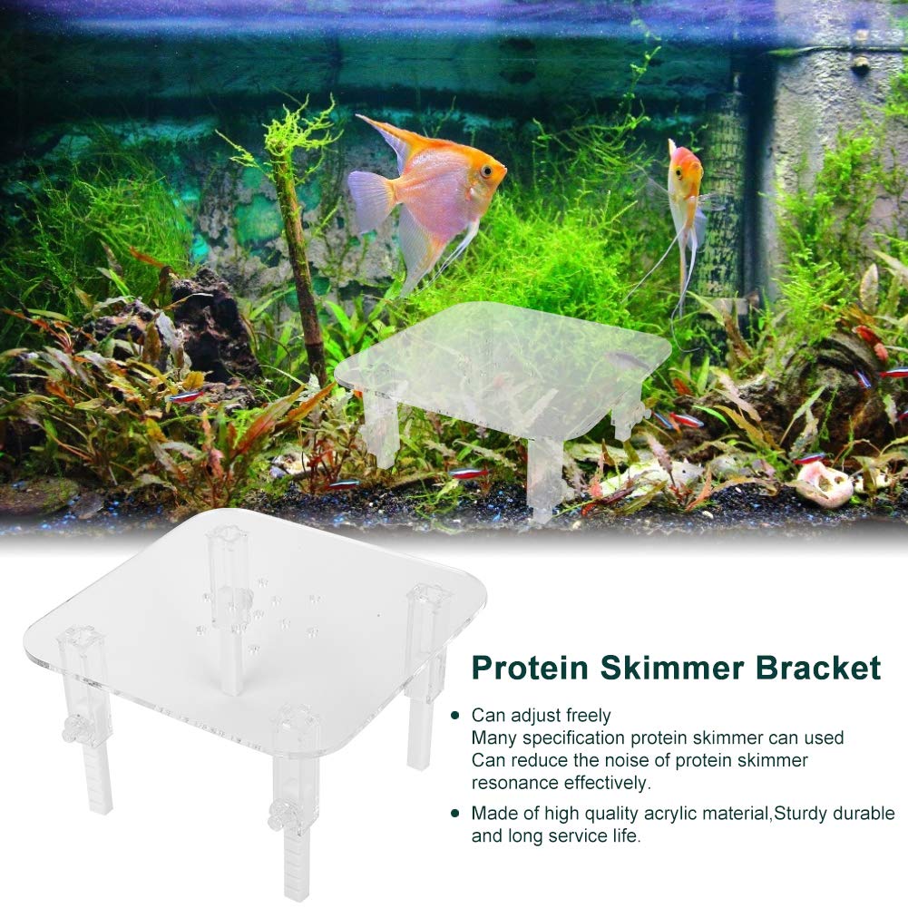 Jazar Acrylic Protein Skimmer Stand Bracket - Small Heightening Accessory for Protein Separator | Perfect for Saltwater Aquarium & Reef Tank Setup