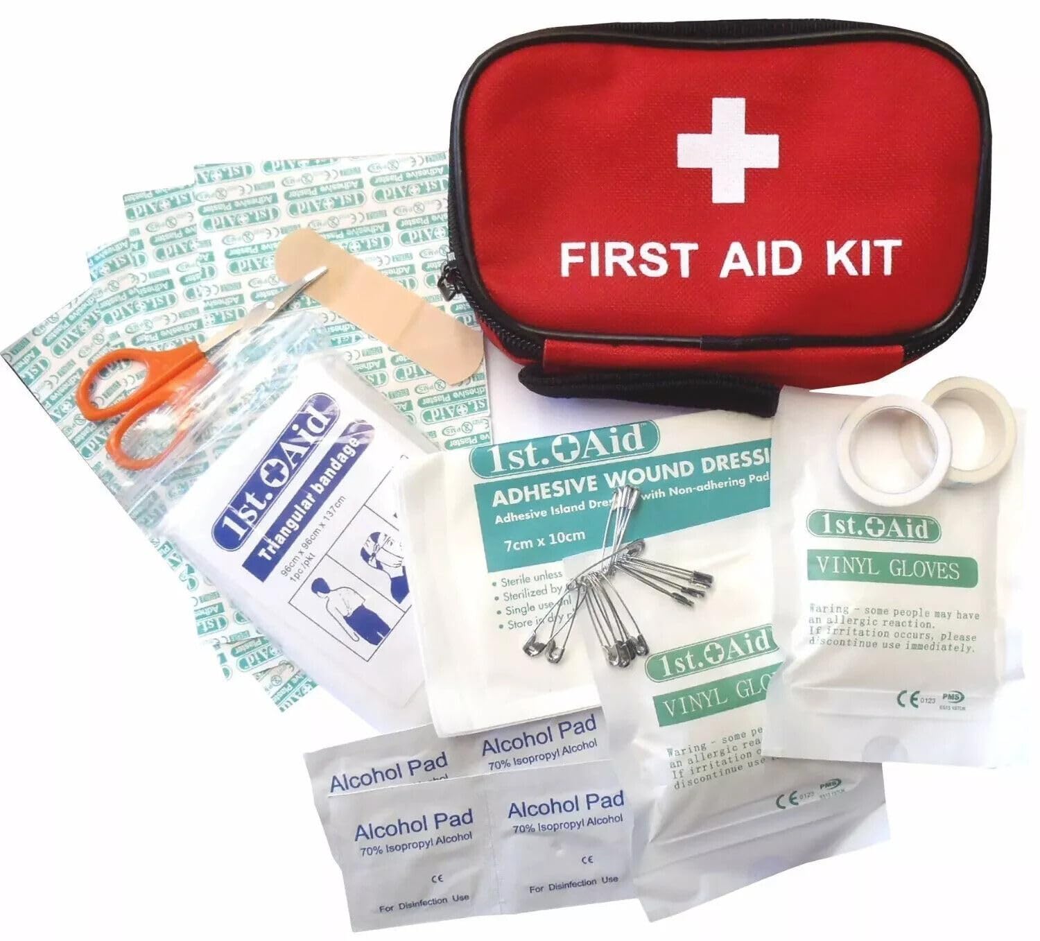 30 Piece First Aid Kit - Compact Medical Emergency Bag for Home, Car, Travel & Outdoor Adventures | Essential Safety Supplies for Camping, Work & Holiday Trips | Water-Resistant Pouch with Bandages & First Aid Essentials