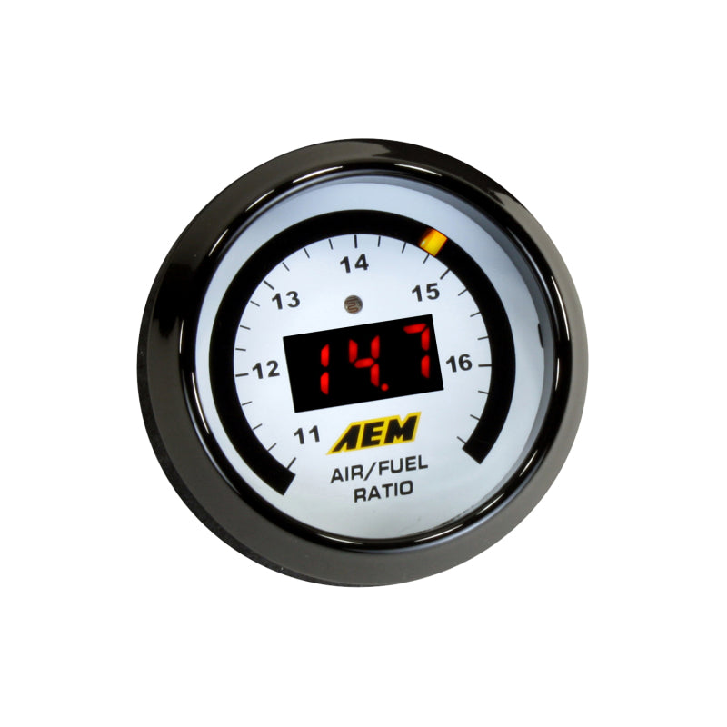 AEM Digital Wideband UEGO Air Fuel Ratio Gauge Kit - No Sensor Included | High Performance O2 Monitor for Racing, Tuning & Diagnostics