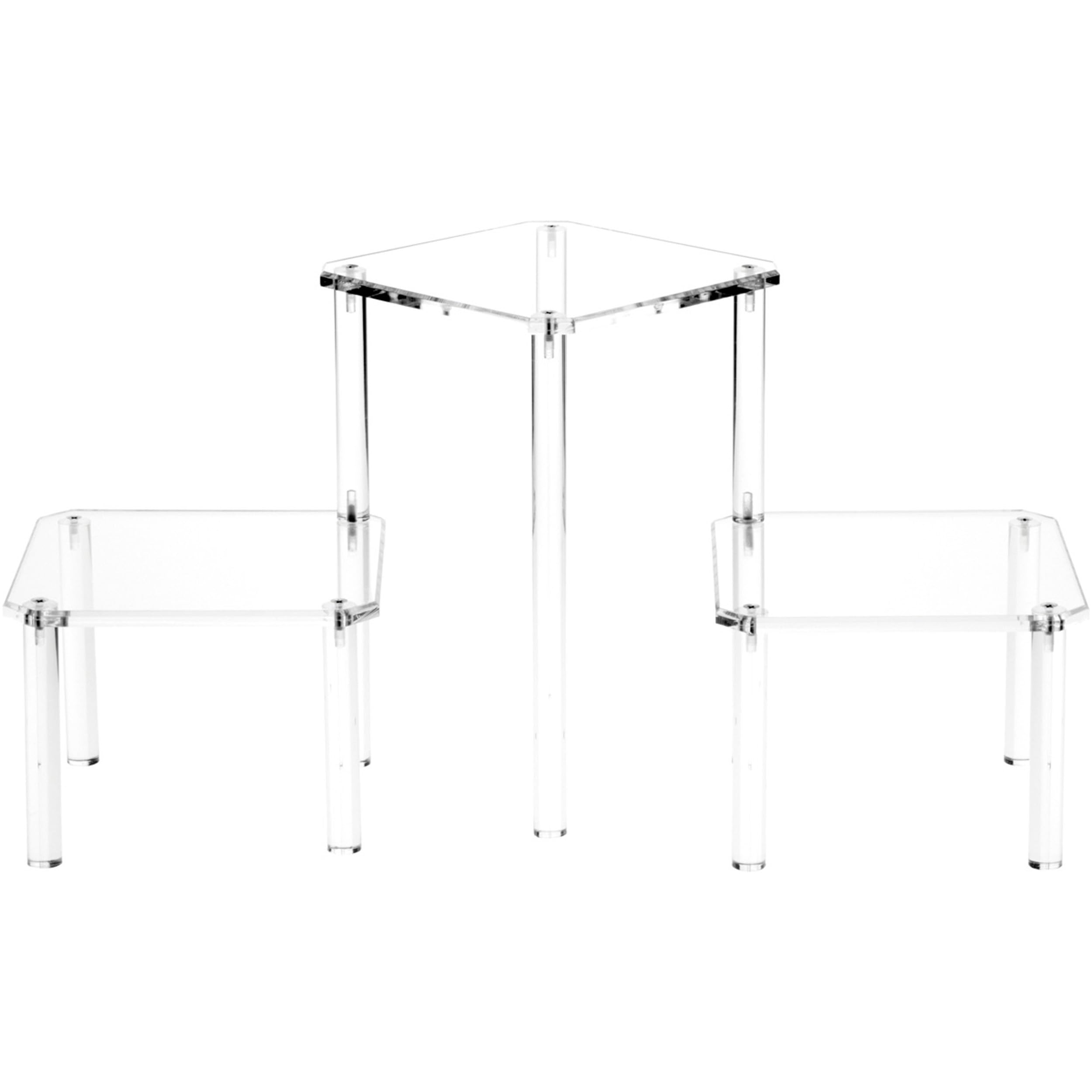 Clear Acrylic Beveled 3-Tier Shelf Display Riser 12
