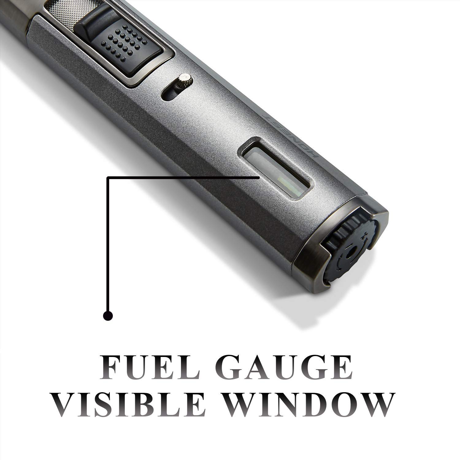 Refillable Jet Flame Torch Lighter - Windproof for Candles, BBQ, Camping