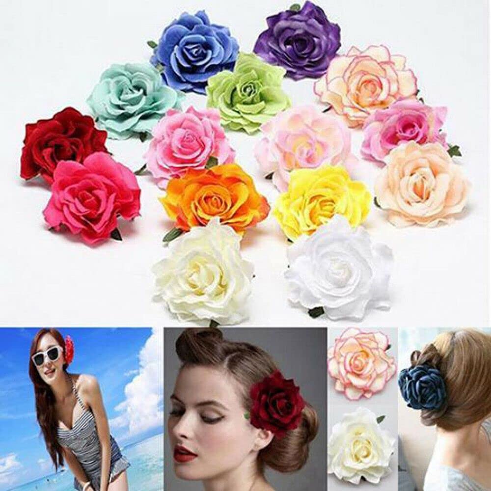 Yellow Rose Hairpin & Headdress Brooch for Brides & Bridesmaids | Wedding Accessories | Perfect for Bridal Shower, Ceremony & Photo Shoots