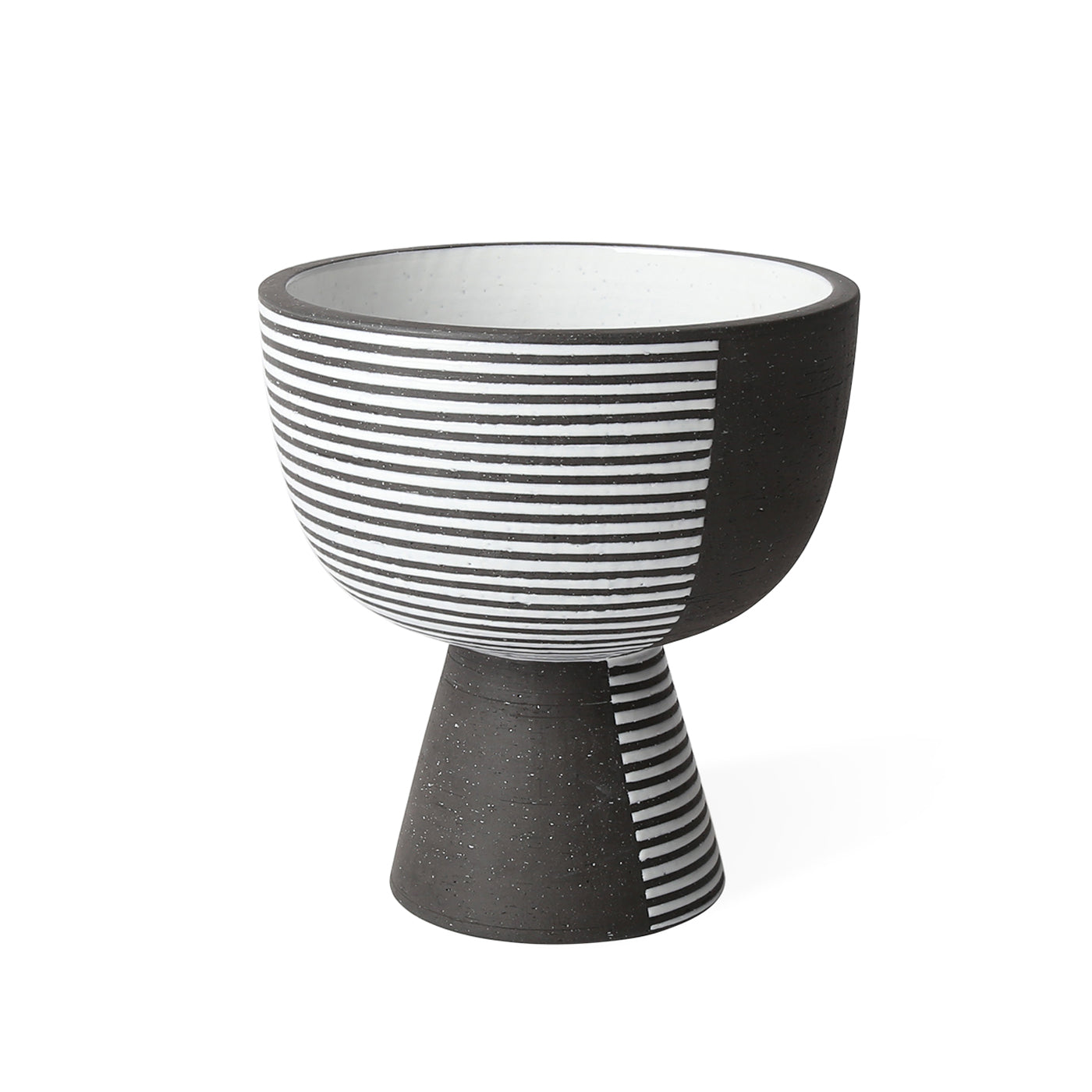 Palm Springs Stripes Bowl - Stylish Ceramic Serving Bowl for Salads, Snacks & Desserts - Perfect for Parties, Picnics & Home Dining Decor
