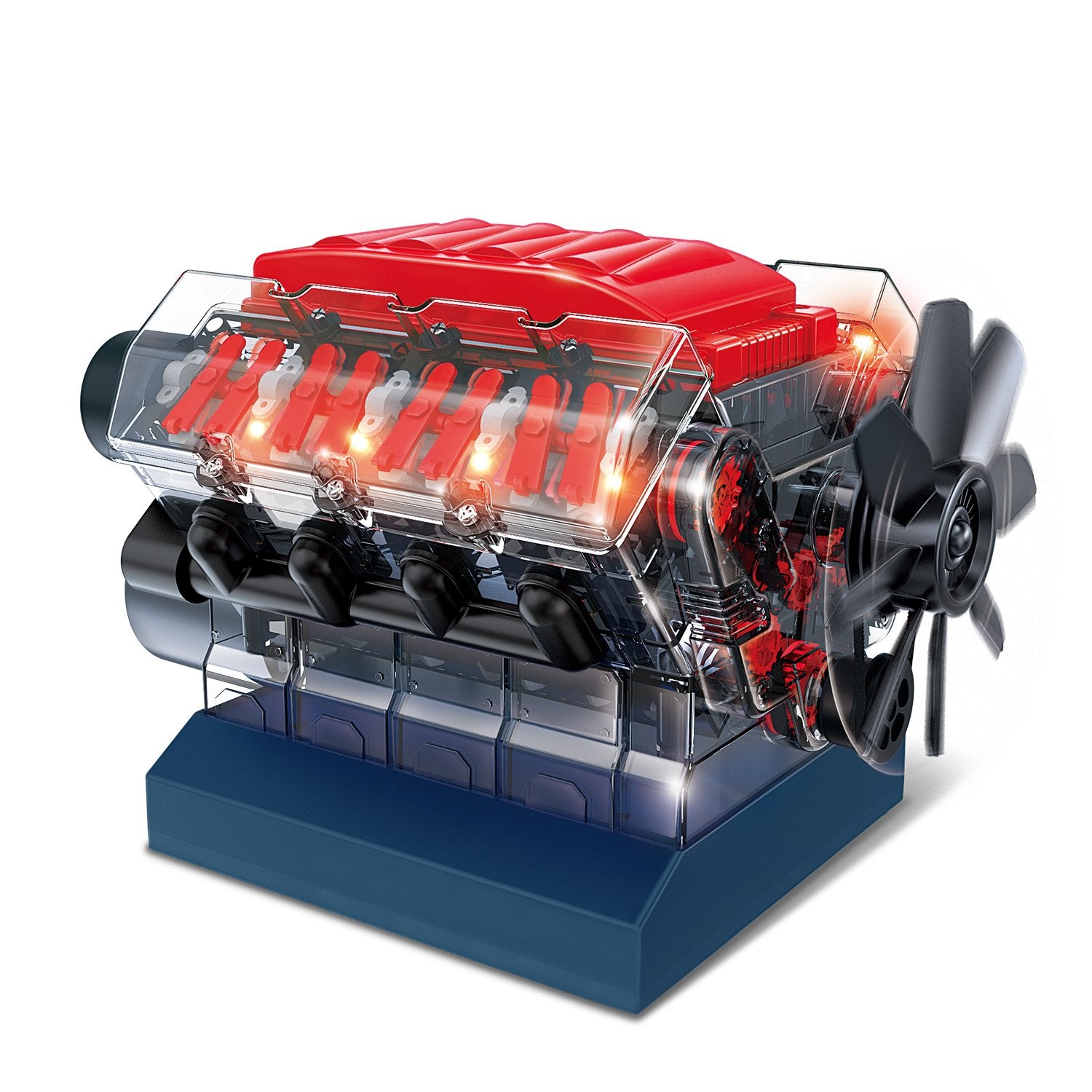 Explore Science V8 Model Engine Kit - DIY STEM Educational Toy for Kids & Adults - Build Your Own Working Mini Engine - Perfect for Science Projects, Learning & Gifts