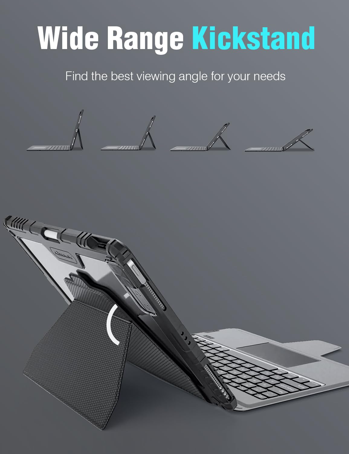 Nillkin Magnetic Keyboard Case for iPad Pro 13 Inch (2024, M4) - Backlit Keyboard Cover with Stand, Slide Camera Protection, Pencil Holder & Touchpad | Perfect for Work, Study & Travel