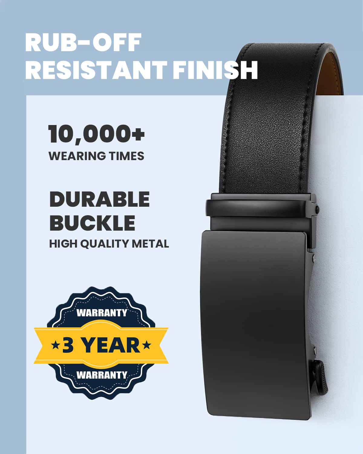 Premium Men's Ratchet Dress Belt - 1 3/8