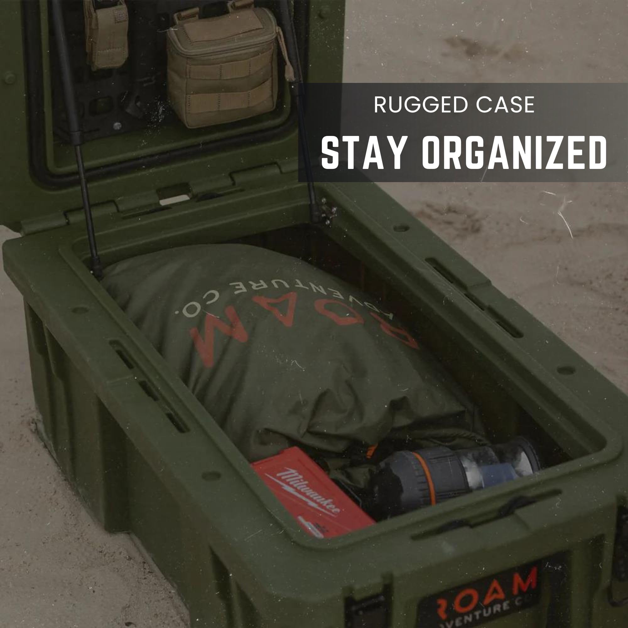Roam Rugged Case Cargo Box - Waterproof Lockable LLDPE Storage Box for Truck Bed & Rooftop | Overlanding Gear Organizer | Camping Equipment Storage for Outdoor Adventures, Road Trips & Off-Roading