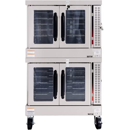 Vulcan VC44GD Commercial Double Deck Gas Convection Oven - Silver | Perfect for Restaurants, Bakeries & Catering Businesses