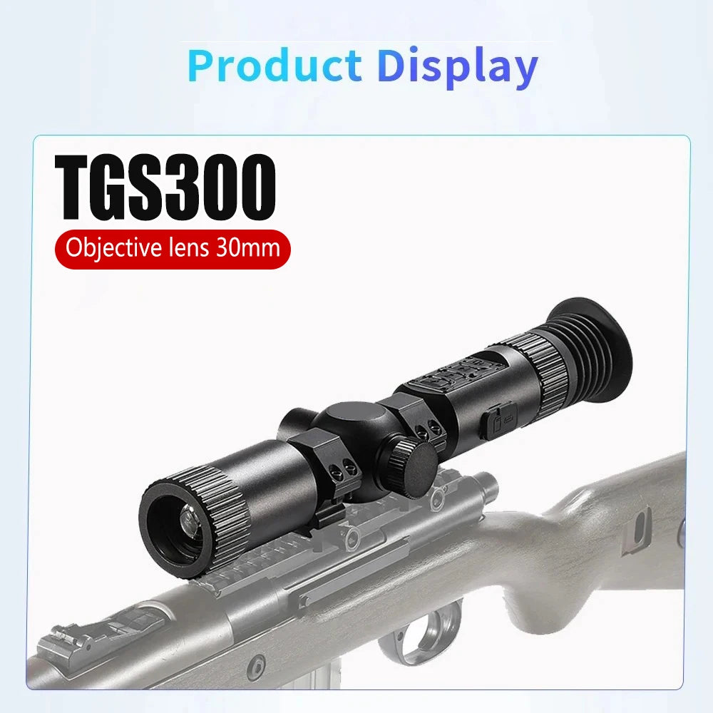 Tactical TGS300 2.5X Thermal Imaging Scope - Night Vision Rifle Scope for Hunting, Air Gun & Pistol - Fits 11/20mm Rails - Perfect for Low Light Hunting, Home Defense & Tactical Shooting