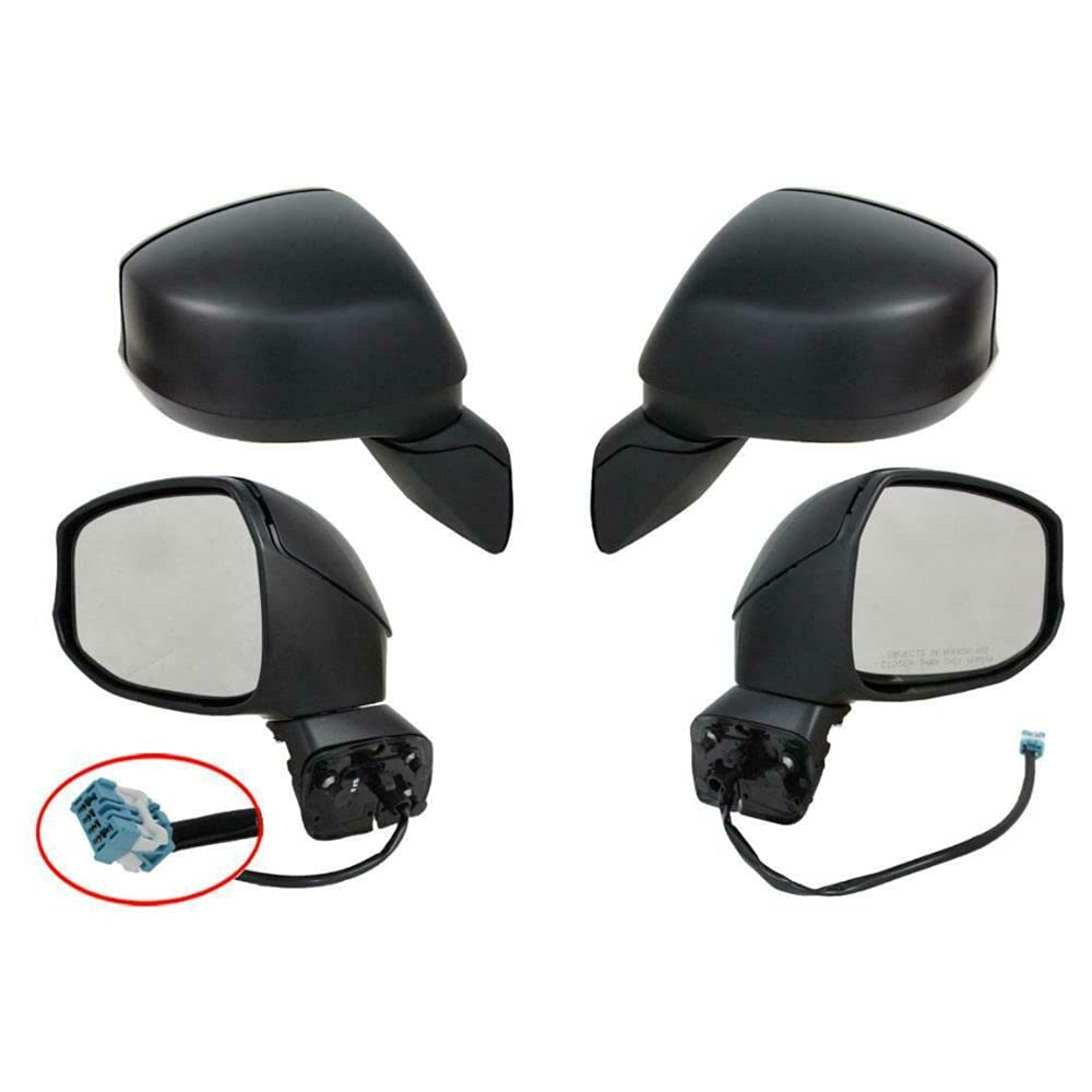 XEMRVGU Pair of Power Heated Side Door Mirrors for 2012-2013 Models - 6 Heads & 5 Pins (Part# HO1321266) - Perfect for Winter Driving & Enhanced Visibility