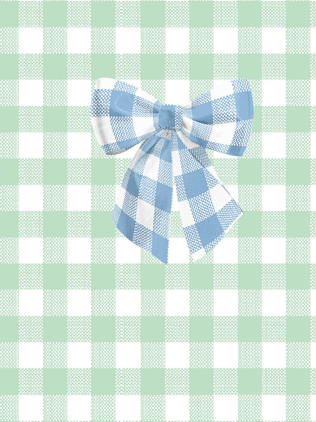 Barbie™ Gingham Bow Wallpaper - Cornflower Blue & Aventurine Green Design | Perfect for Girls' Room Decor, Nursery, Playroom & Barbie Themed Parties