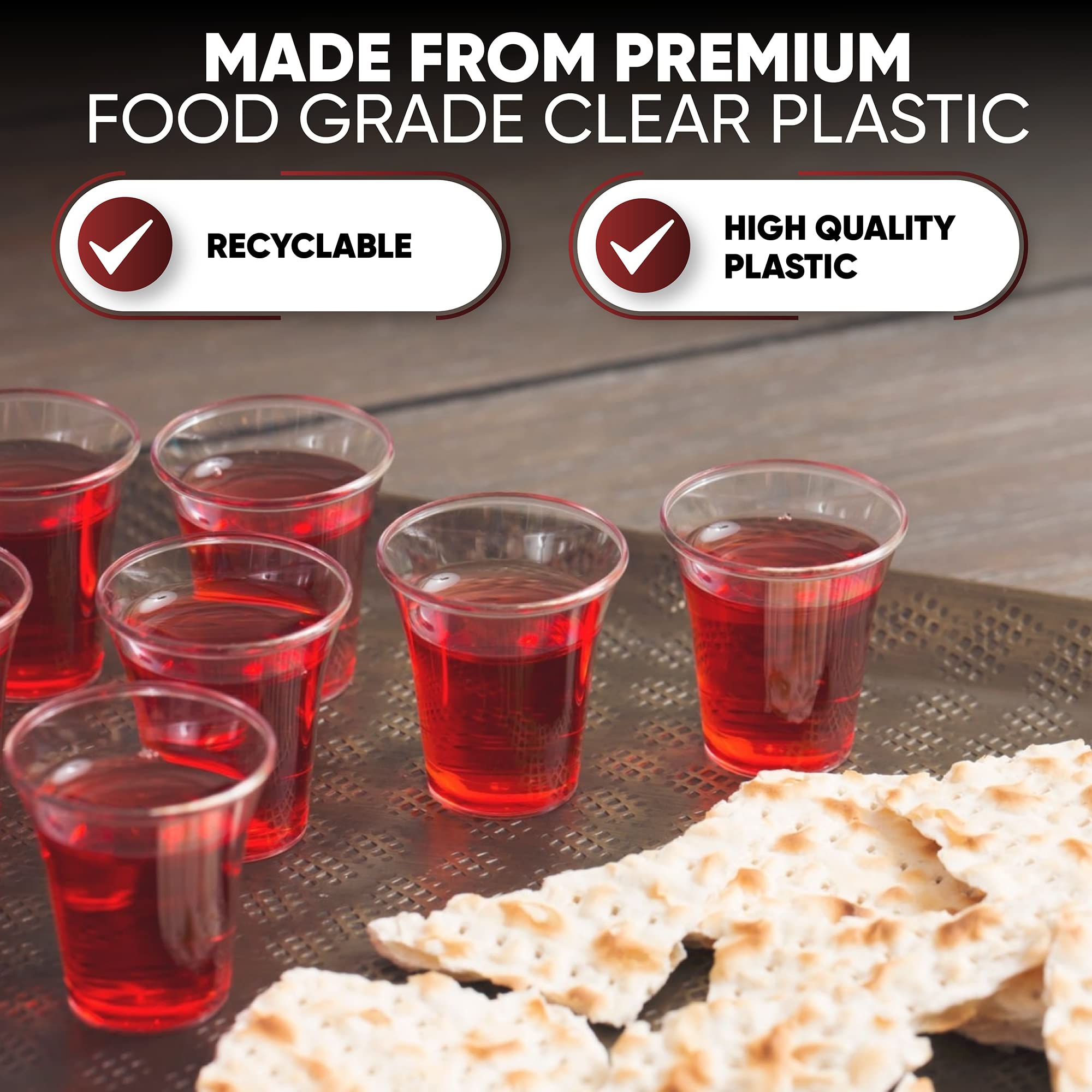 2000 Pack Premium Plastic Disposable Communion Cups - Holy Sacrament Cups for Church Services, Religious Ceremonies & Home Worship - Bulk Communion Cup Set for Eucharist, Santa Cena & Christian Rituals