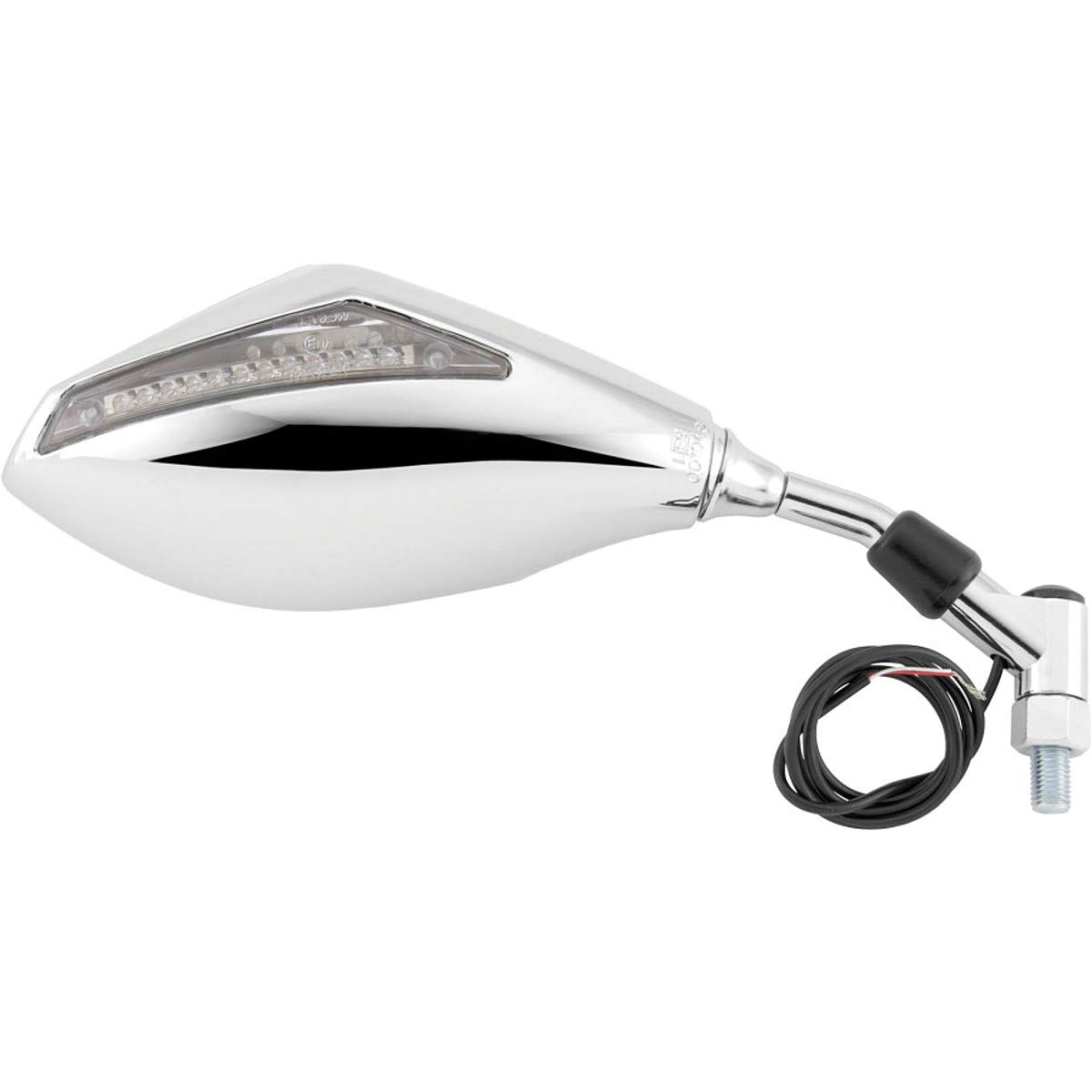 BikeMaster Motorcycle Mirror Set with LED Turn Signals - Universal Fit for Harley, Honda, Yamaha - Enhanced Safety for Night Riding & Commuting