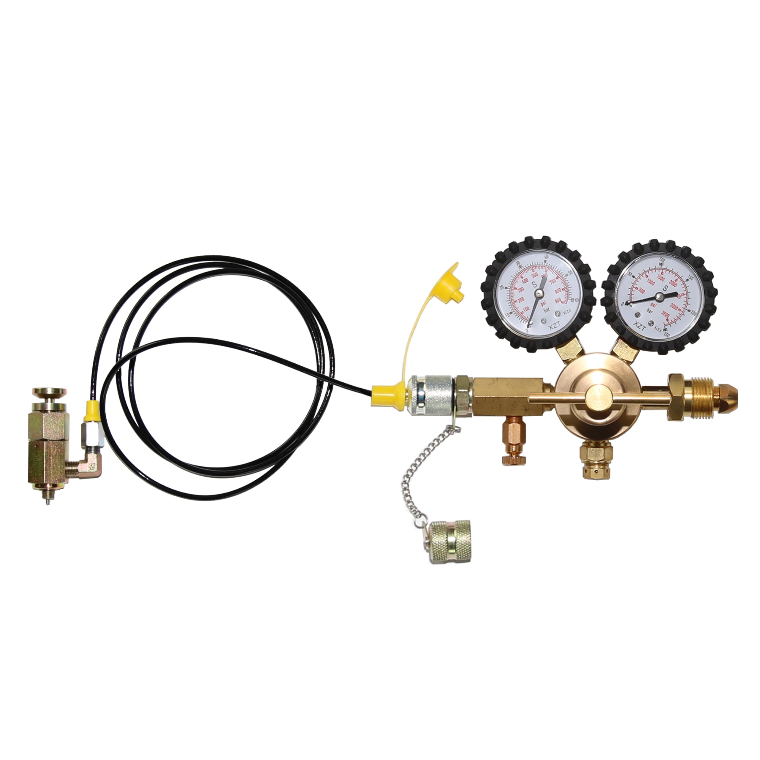 XZT GK-03 Hydraulic Nitrogen Gas Charging & Pressure Test Kit for JCB Hydraulic Breaker Hammer - Professional Maintenance Tool for Construction Equipment Repair